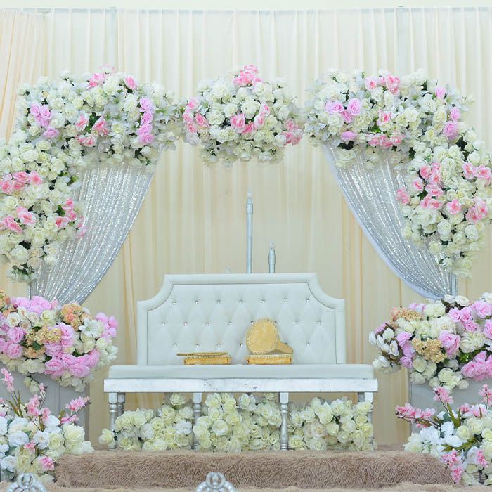 Luxury Wedding Backdrop Pink And White - Wenghoa