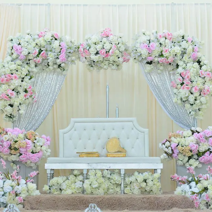 Luxury Wedding Backdrop Pink and White - Wenghoa