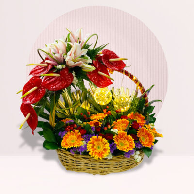 order mix flower basket online this deepavali